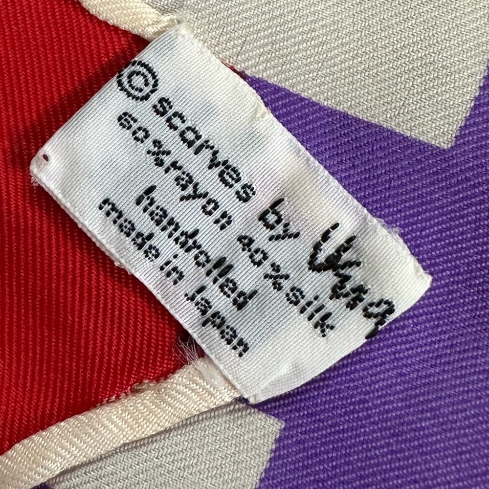 Vera Neumann Handrolled Silk Scarf EVC - Picture 3 of 3
